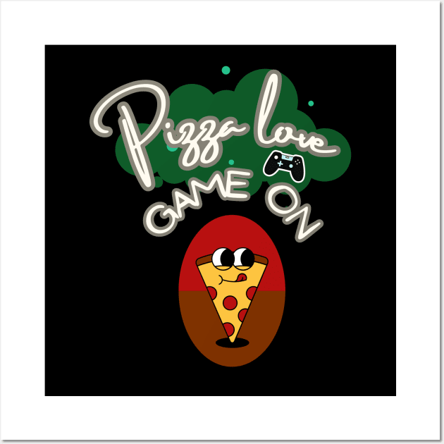 Pizza Love Game On Wall Art by PoiesisCB